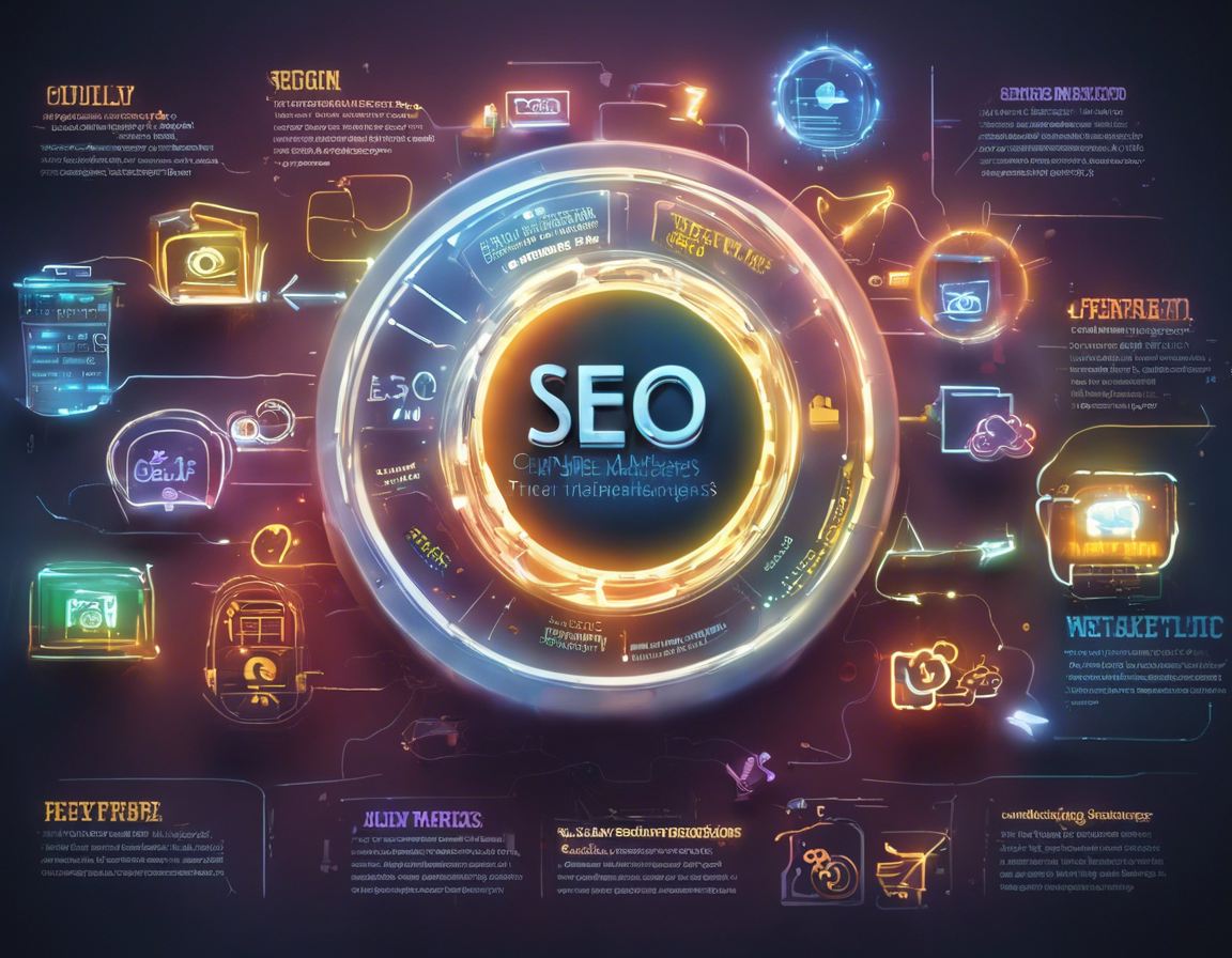 modern Photograph of a A visual representation capturing the effectiveness of SEO strategies, showcasing online visibility metrics, website traffic trends, and user engagement data to illustrate the tangible outcomes and advantages of various SEO packages in the realm of internet marketing. , highly detailed, Dynamic Light, colorful